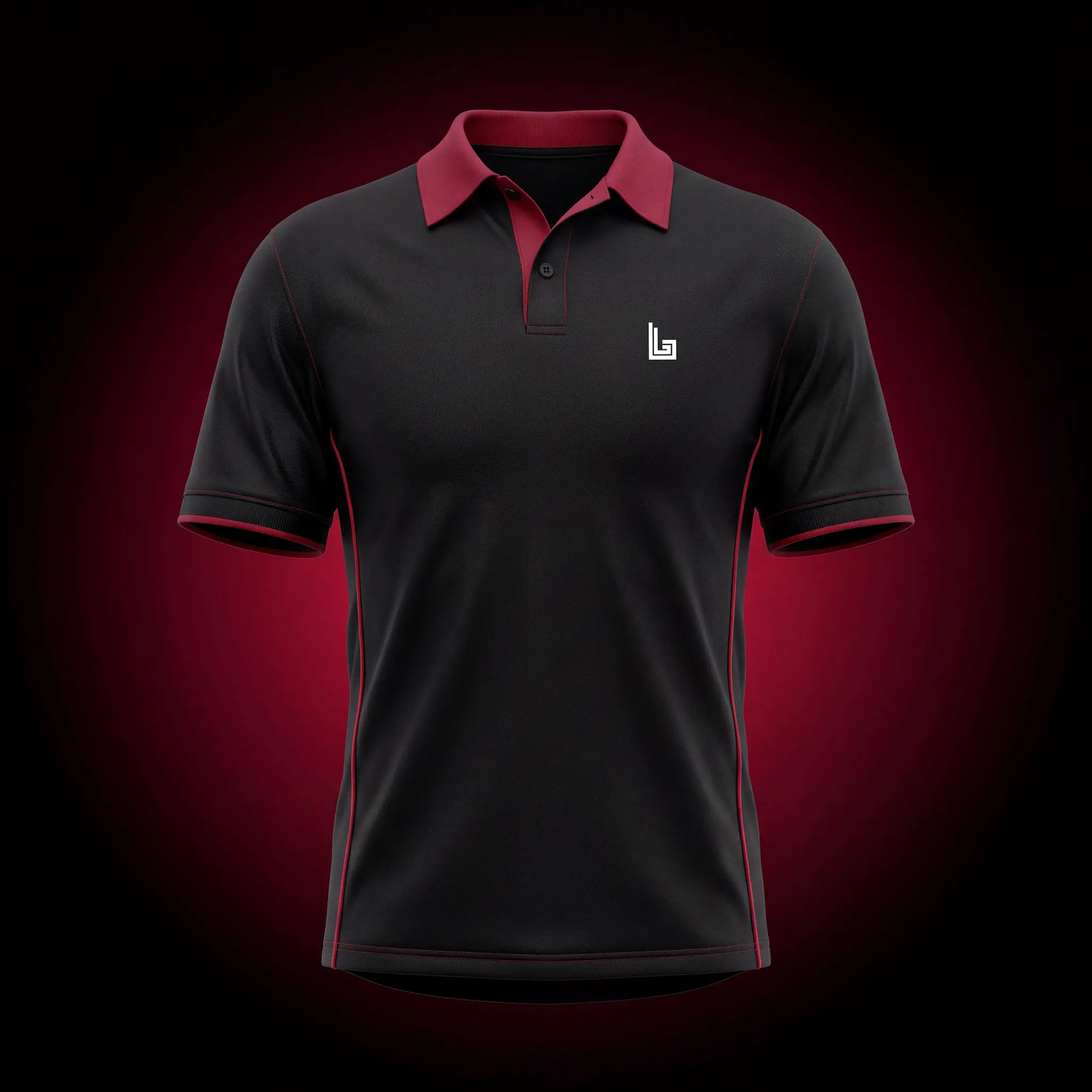Custom sublimated cricket jersey with team colors, sponsor logo, and player name and number
