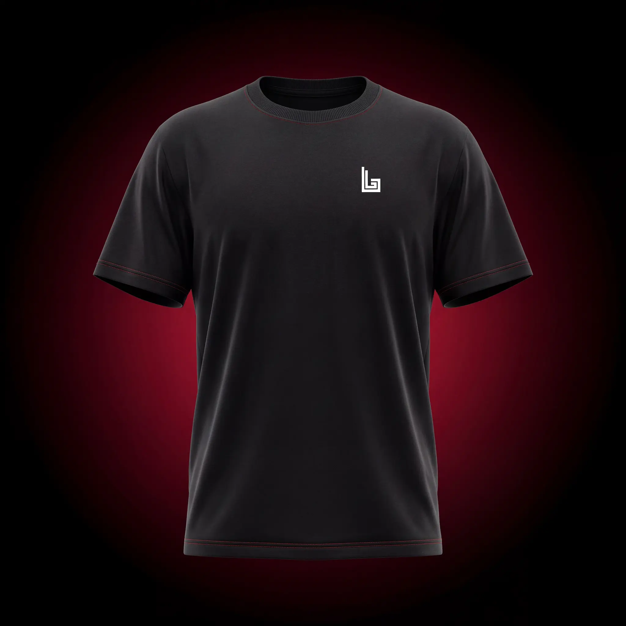 Custom relaxed-fit lounge tee, product mockup by Lethletic