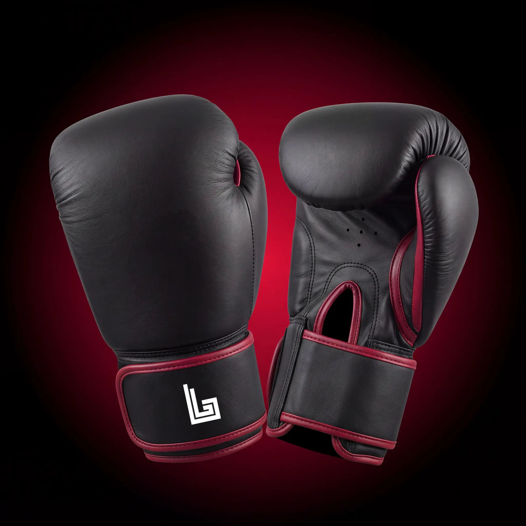 Custom branded Muay Thai gloves in gym colors