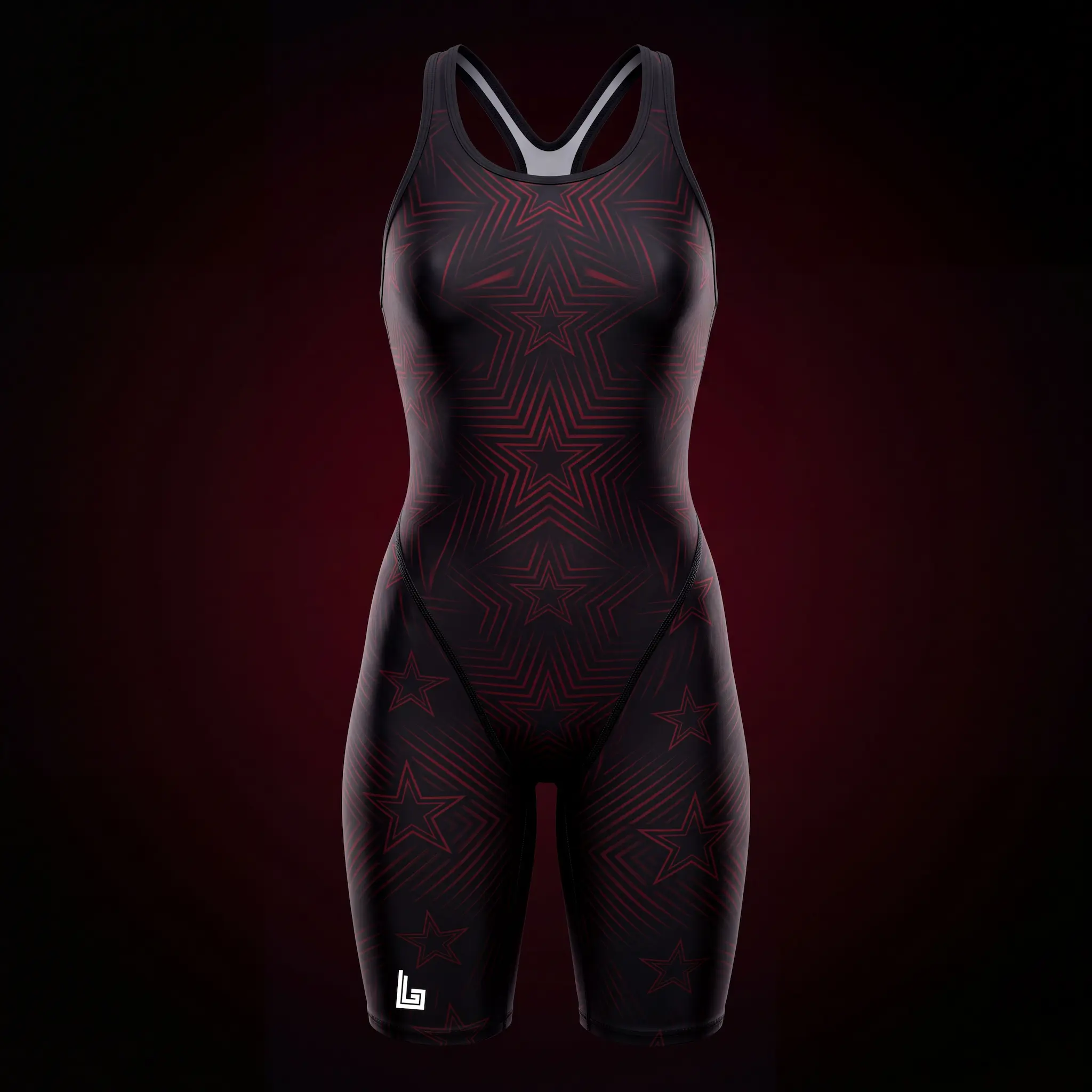 Custom sublimated racing swimsuit for competitive swim teams