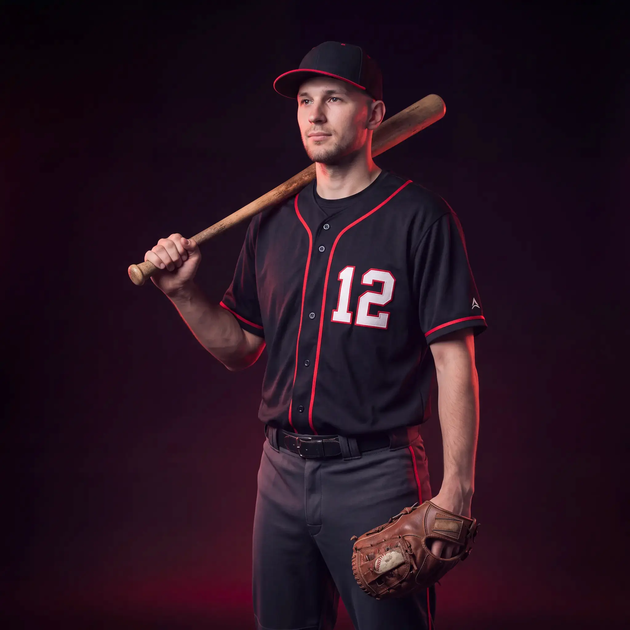 Custom button-front baseball jersey and pants by Lethletic