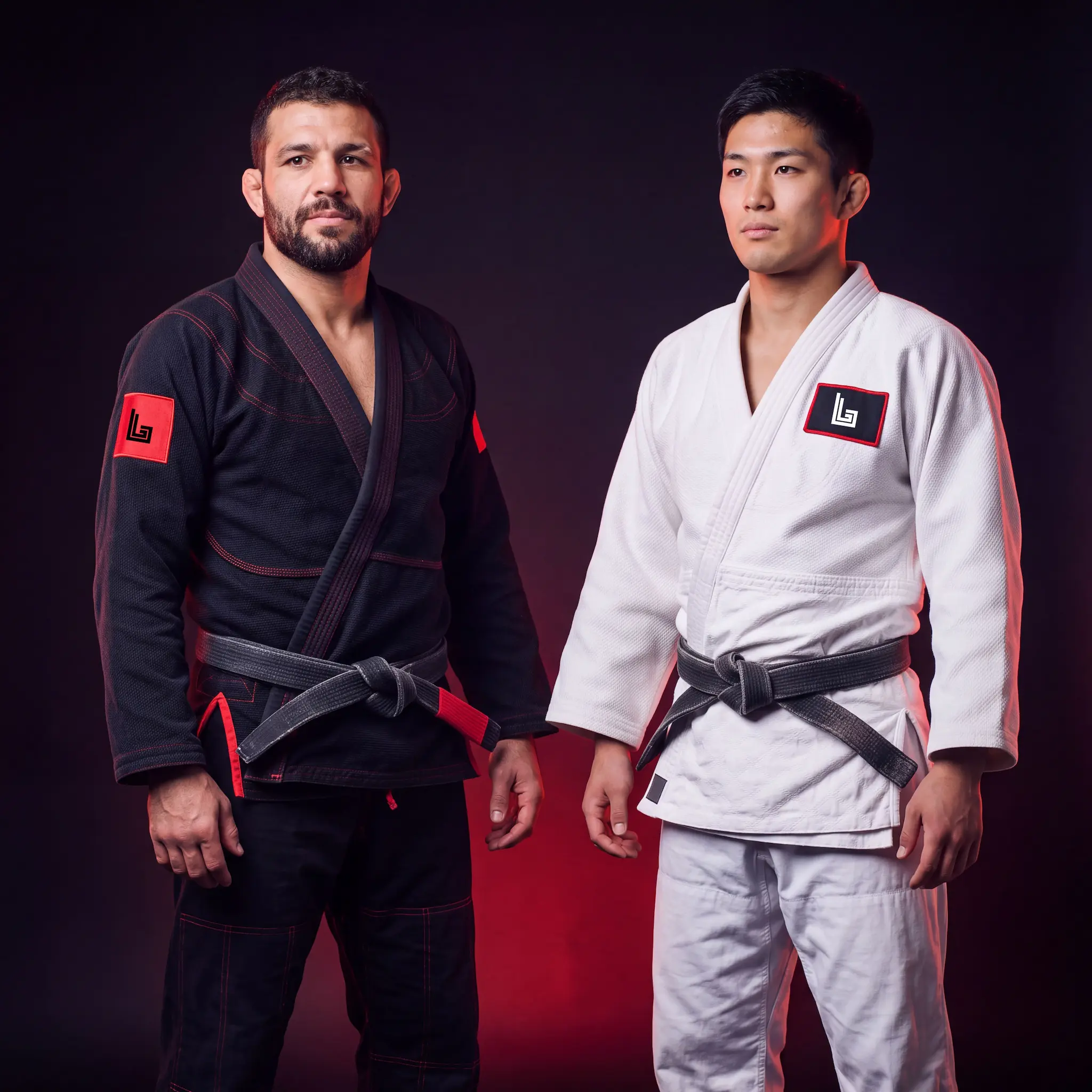Custom BJJ gi and judo gi with embroidered academy patches by Lethletic