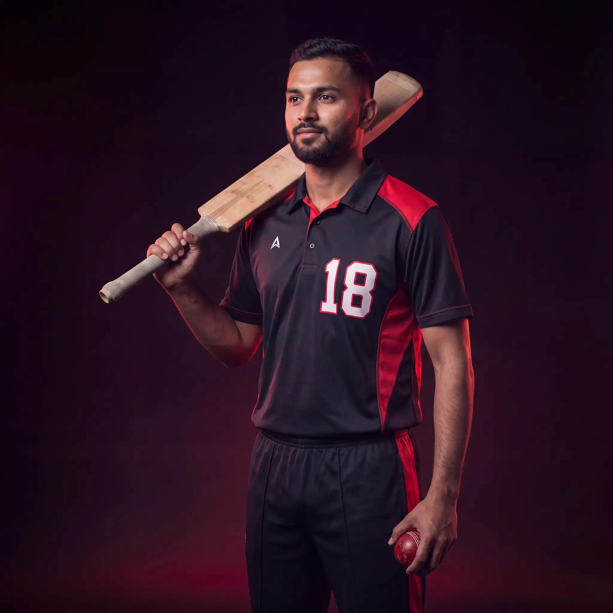 Custom coloured cricket jersey and trousers team kit by Lethletic