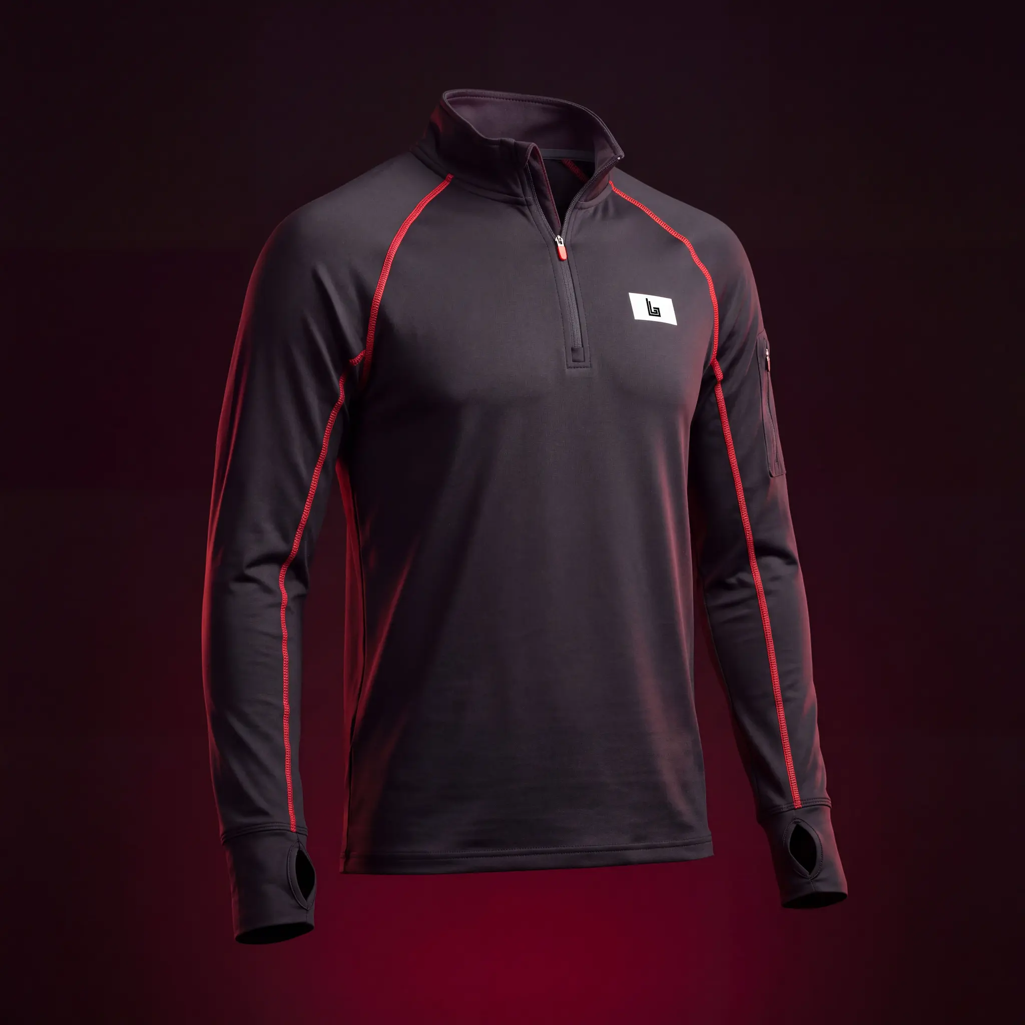 Custom half-zip long-sleeve running top