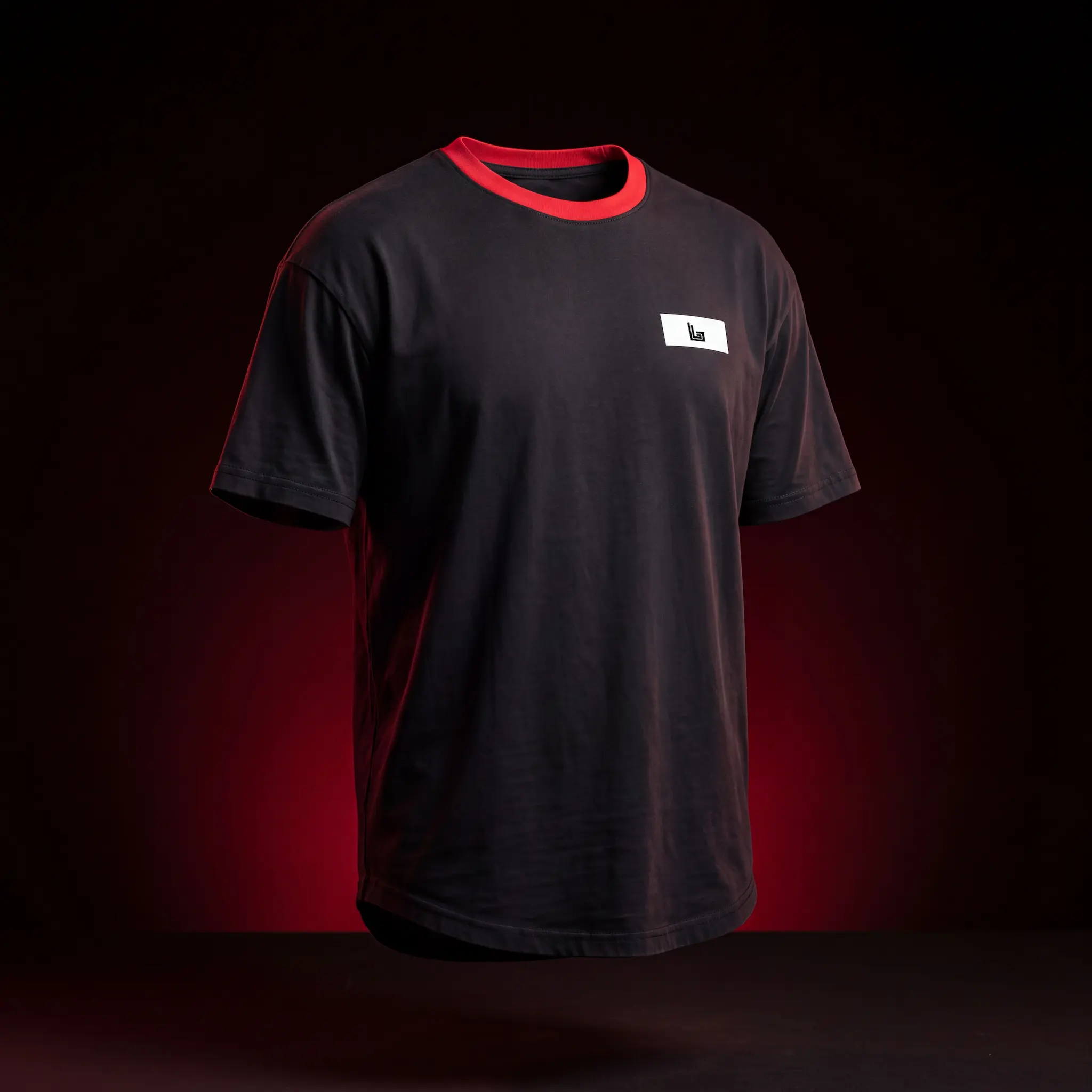 Custom relaxed-fit cotton lounge t-shirt, ghost mannequin