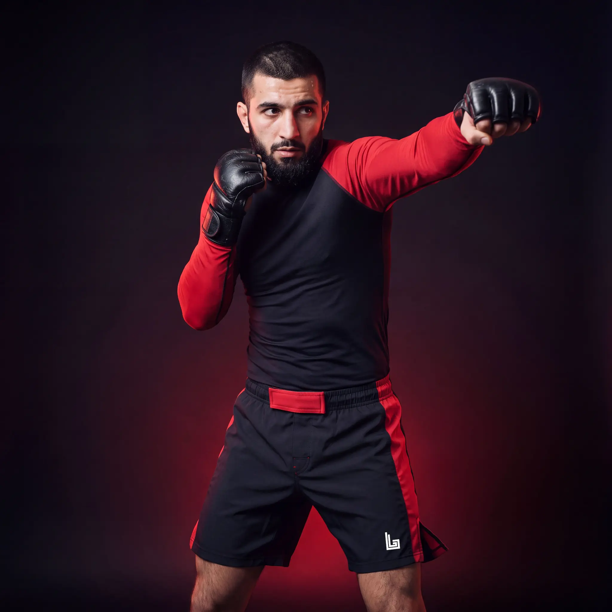 Custom MMA shorts and rash guard by Lethletic