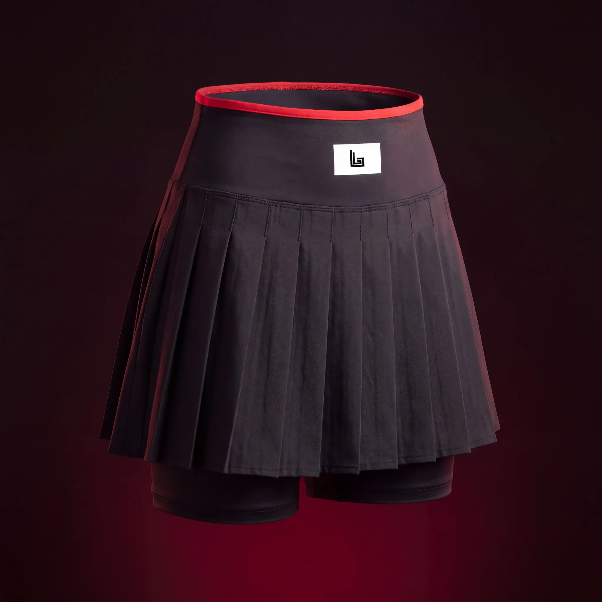 Custom pilates skort with built-in shorts by Lethletic