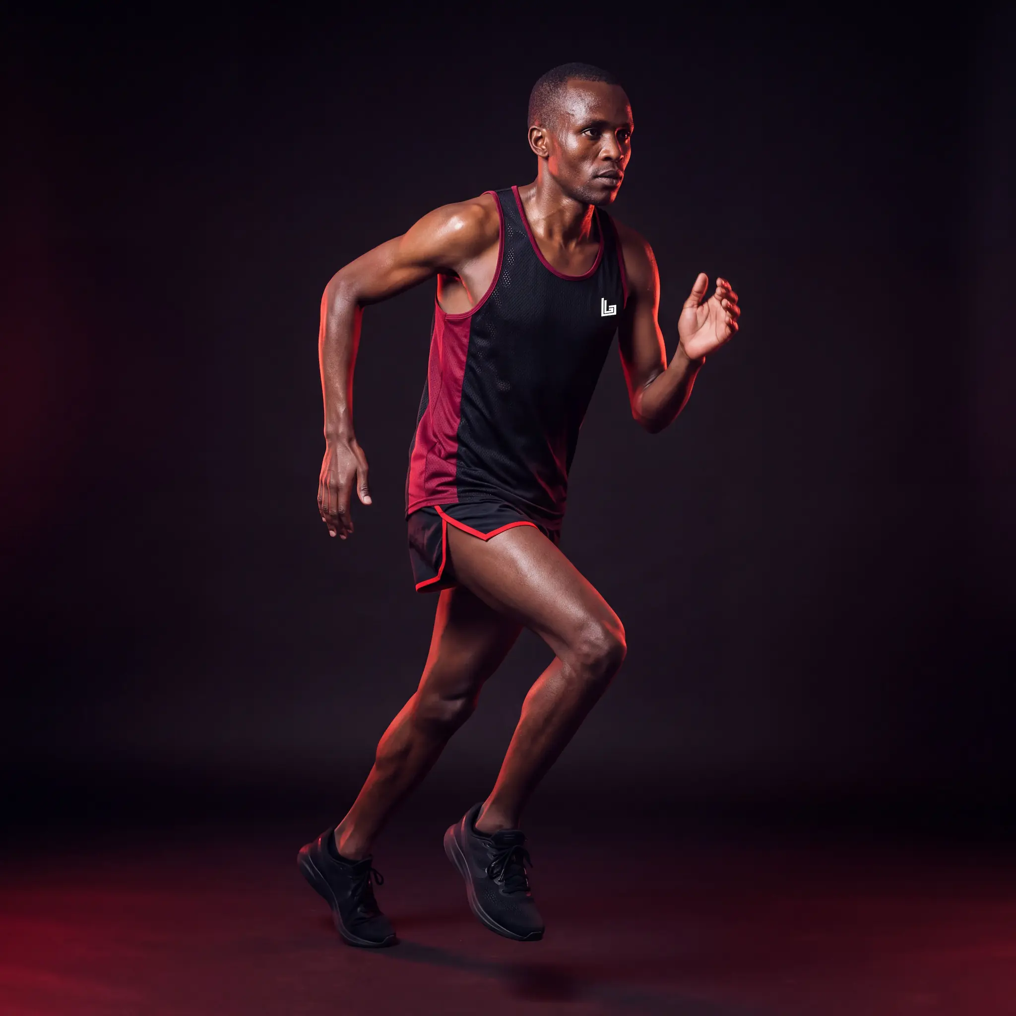 Custom running singlet and running shorts by Lethletic