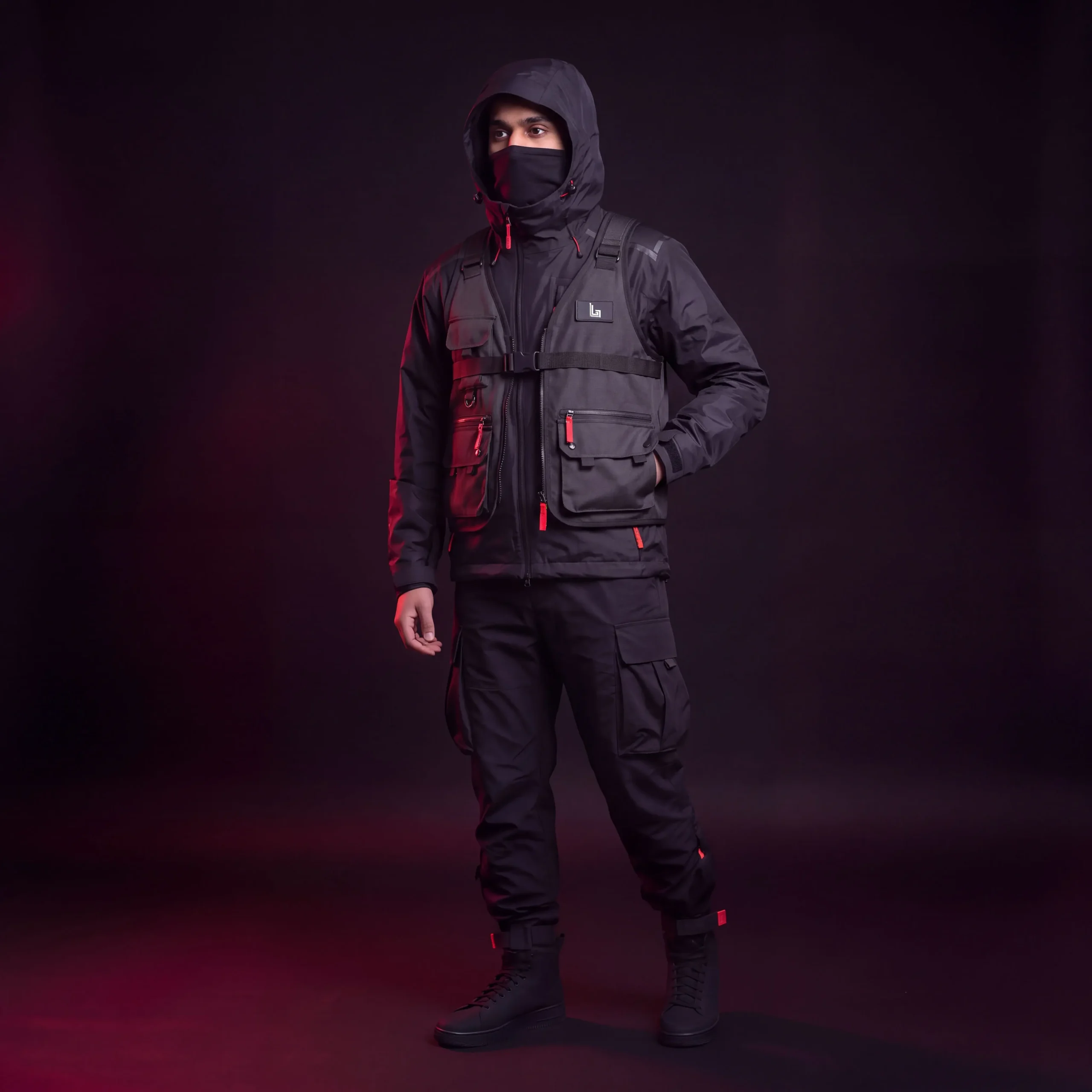 Custom techwear manufacturer shell jacket by Lethletic
