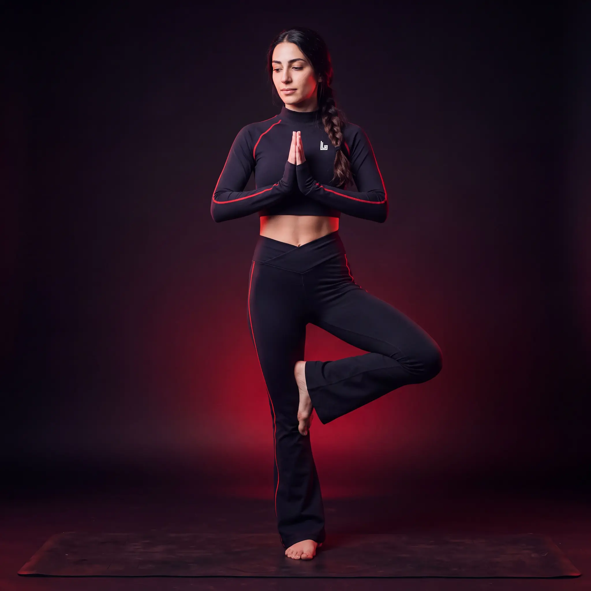 Custom flare leggings yoga set by Lethletic