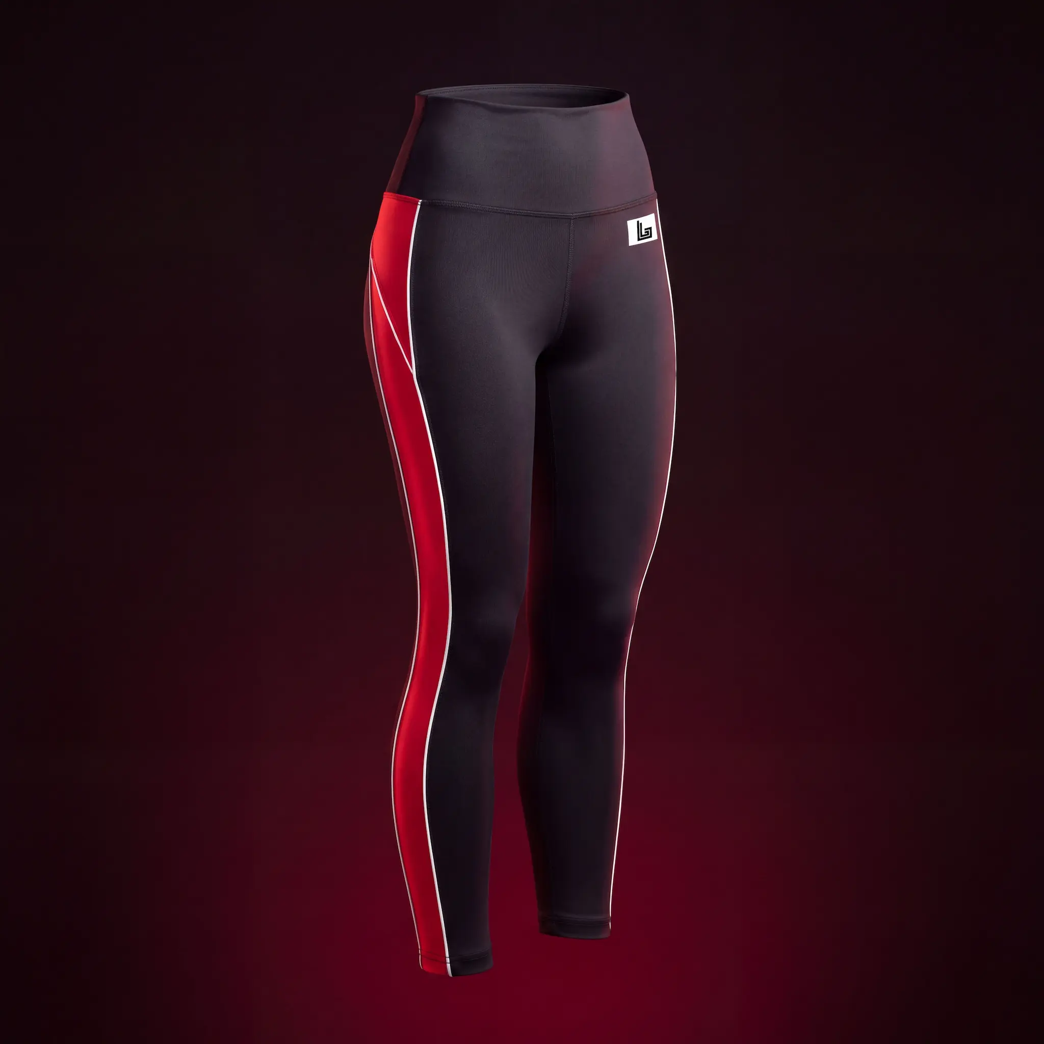 Custom high-waisted yoga leggings in buttery nylon-spandex by Lethletic