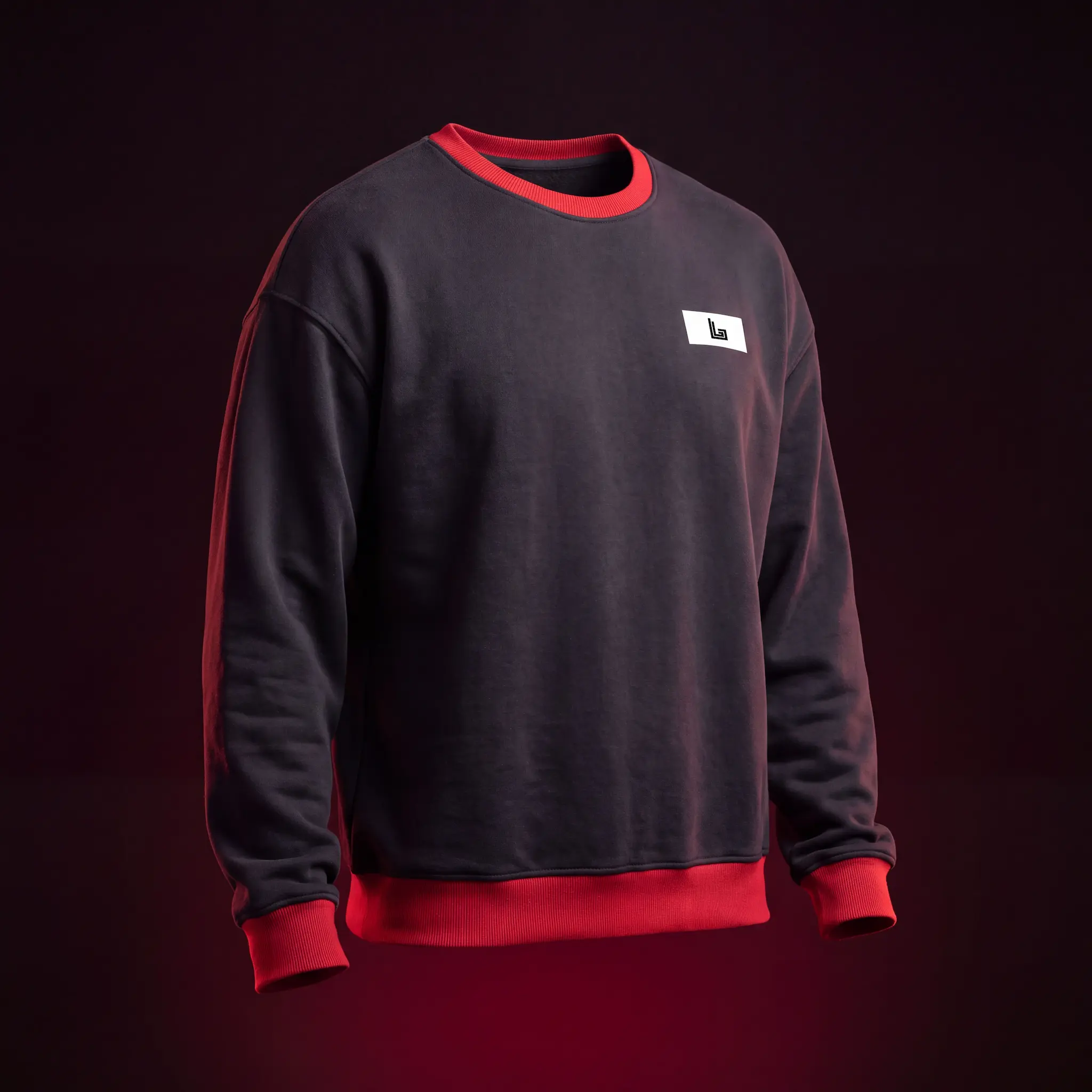 Custom yoga studio crewneck sweatshirt in cotton fleece