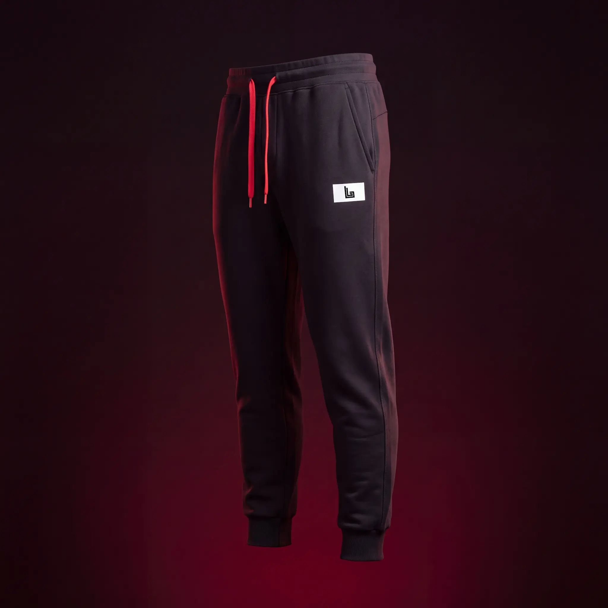 Custom studio joggers in French terry for yoga studio merch