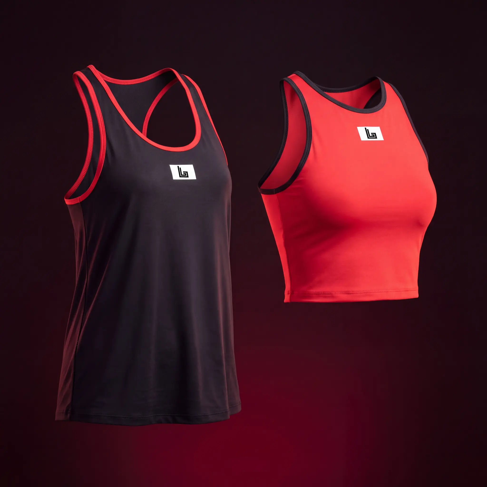 Custom yoga tank and crop top for studio instructors by Lethletic